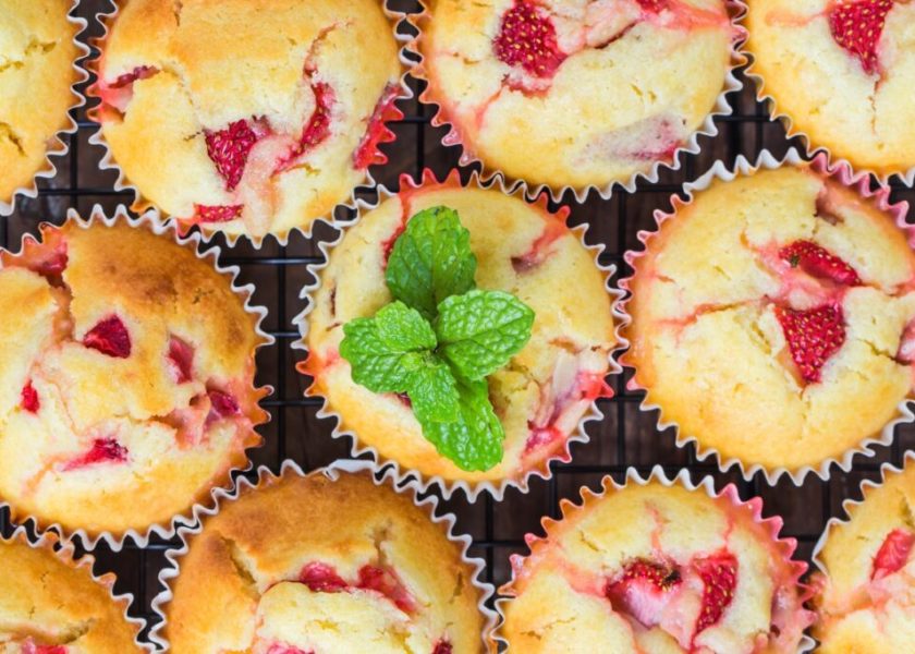 strawberry-muffins