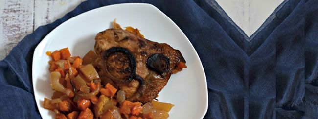 Pesach Onion Chicken With Caramelized Potatoes And Sweet Potatoes