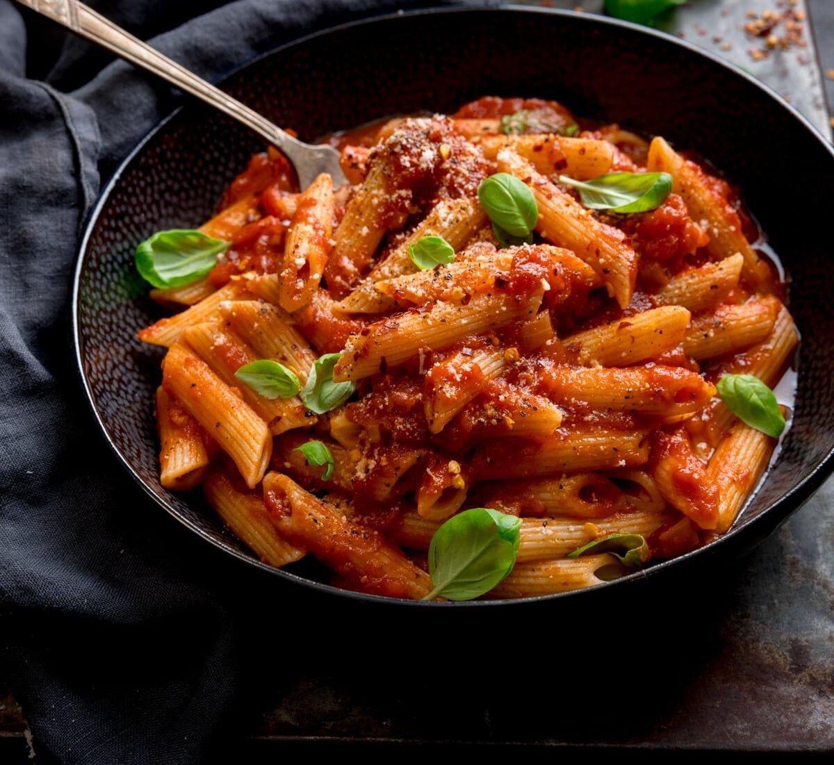 Spicy Arabbiatte Pasta penne