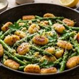 Pan-Fried Lemon Garlic Asparagus Gnocchi