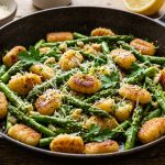 Pan-Fried Lemon Garlic Asparagus Gnocchi