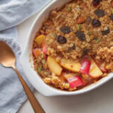 Winter Apple & Rhubarb Granola Crumble